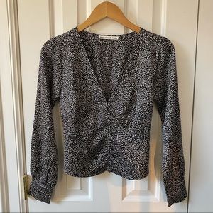 Black and White Patterned Blouse by A&F